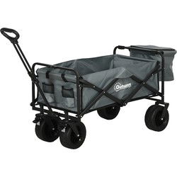4goodz Outsunny Opvouwbare Bolderkar met Koeltas, Strandwagen tot 100 kg