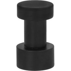 QUVIO Wandhaak - Knop - Metaal - Zwart