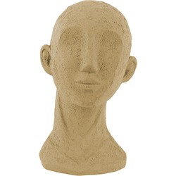 Ornament Face Art - Polyresin Zandbruin - 14,7x15,4x24,5cm