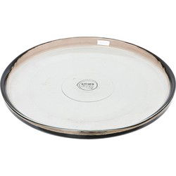 Borood recycled glas d20h4.5 cm bruin