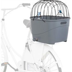 TRIXIE FIETSMAND VOOR BAGAGEDRAGER MET DRAADKOEPEL KUNSTSTOF GRIJS 46X36X47 CM