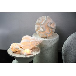 PTMD Lamp Graeme - 18x17x7 cm - Polyester - Wit