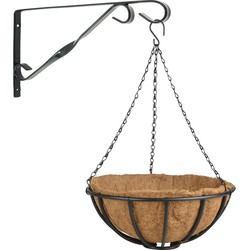 Hanging basket 35 cm van metaal met muurhaak - complete hangmand set - Plantenbakken