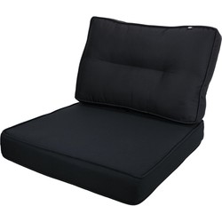 Kopu® Prisma Black - Hoogwaardige Loungekussen-set Zit en Rug 60 cm