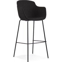 Barkruk met armleuningen FORTI 59x54x1075 cm Zwart