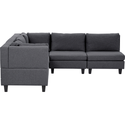 Beliani UNSTAD - Modulaire Sofa-Grijs-Polyester