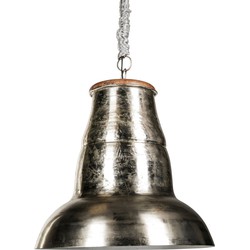 PTMD Plated plafondlamp ijzer maat in cm: 40 x 40 x 40 - Zilver
