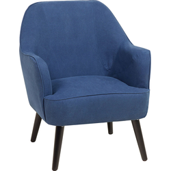 Beliani LOKEN - Fauteuil-Blauw-Polyester