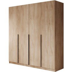 Meubella - Kledingkast Sabre - Eiken - 200 cm