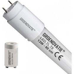 Groenovatie LED TL T8 Buis, 13W, 90cm, 1625 Lumen, Glas, 830 Warm Wit