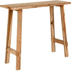 Sidetable Teakhout Naturel - 90x30x80cm - Landelijke Stijl