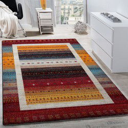 Laagpolig Gabbeh Vloerkleed - Rood - 120x170 cm