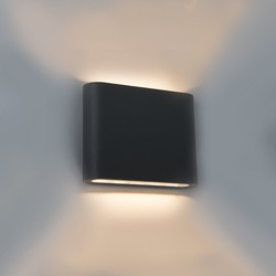 Groenovatie LED Wandlamp 6W Rechthoekig Warm Wit, Zwart