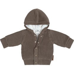 Baby's Only Vestje met capuchon teddy Soul - Mokka - 56 - 100% ecologisch katoen