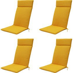 Madison -  Tuinstoelkussen Hoge Rug Gold canvas eco+ - Ca. 120x50 cm - Set van 4