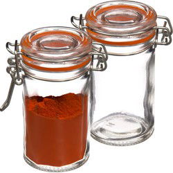 Secret de Gourmet Inmaakpot/voorraadpot - 10x stuks - 60ml - glas - Voorraadpot
