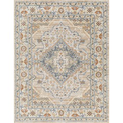 Afwasbaar Vintage Tapijt MARION - Beige/Blauw - 160x213 cm