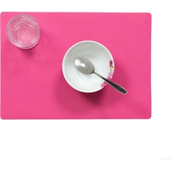 Stevige luxe Tafel placemats Plain fuchsia roze 30 x 43 cm - Placemats