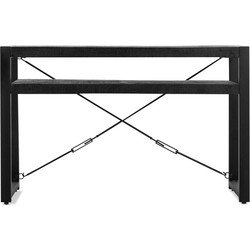 Benoa Britt 2 Shelf Console Table Black 120 cm