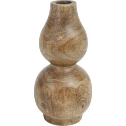 PTMD Yolande Brown mango wood pot S