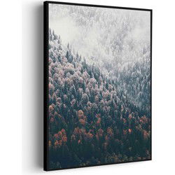 Muurwerken Akoestisch Schilderij - Van herfst naar winter - Geluidsdempend Wandpaneel - Wanddecoratie - Geluidsisolatie - BASIC (AW 0.65) XXL (107X150)