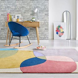 Rado Glow vloerkleed - 3D Design - 100% Wol Modern - Multi - 120 X 170 CM