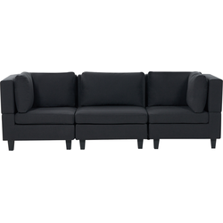 UNSTAD - Driezitsbank - Zwart - Polyester