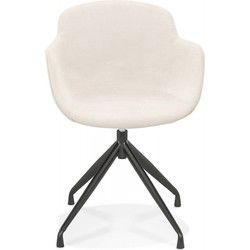 Design stoel met armleuningen 'MIMO' in beige stof