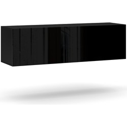 Wand-tv-meubel met 2 compartimenten - L140 cm x H40 cm