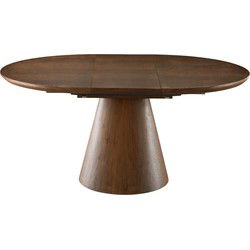 Eettafel Sivan Walnoot Rond Uitschuifbaar 120-160cm - Giga Meubel