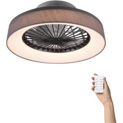 Plafondventilator Ella met verlichting - Ø47cm - 3 snelheden - Afstandsbediening - Grijs