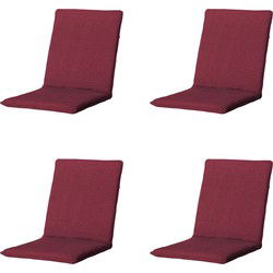 Madison -  Stapelstoelkussen Panama bordeaux - Ca. 97x49 cm - Set van 4