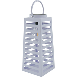 Lamp- Lantern - Solar - Metal - Lila - 14x32,5cm