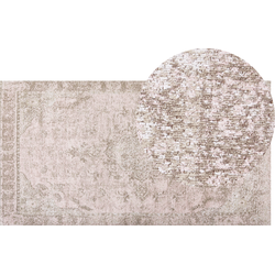 MATARIM - Vloerkleed - Roze - 80 x 150 cm - Katoen