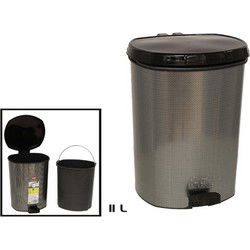 Gerimport Prullenbak Pedaal 28 x 26 x  33 Donker 11 Liter