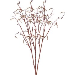 Bellatio flowers & plants Kunsttakken - 3x - berkenkatjes - 66 cm - betula pendula - decoratie takken - Kunstplanten