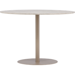 Anya ronde eettafel marmerlook beige - Ø 110 cm