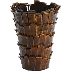 Light & Living - Vaas BANYA - 27.5x27x34cm - Bruin