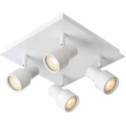 Badkamer plafondlamp LED wit GU10 4x4,5W