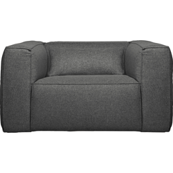 WOOOD Exclusive Bean Fauteuil Incl. Kussen - Stof - Middengrijs