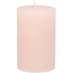 Stompkaars/cilinderkaars - licht roze - 5 x 8 cm - klein rustiek model - Stompkaarsen