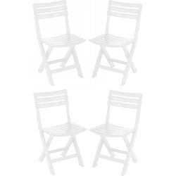 Verjaardag bijzet stoelen wit 4x - Bistrostoel