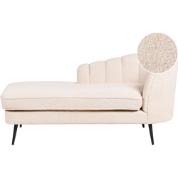 Beliani ALLIER - Chaise longue-Beige-Bouclé