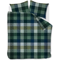 Beddinghouse Flanel Dekbedovertrek Becket Blue Green-Lits-jumeaux (240 x 200/220 cm)