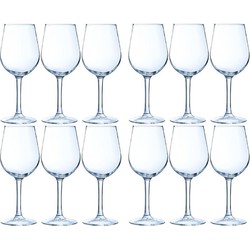 12x Luxe witte wijn glazen 270 ml - Wijnglazen