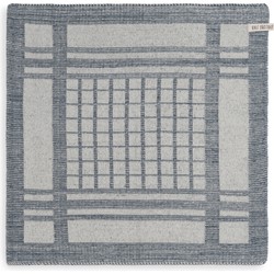 Knit Factory Gebreide Keukendoek - Keukenhanddoek Emma - Ecru/Granit - 50x50 cm