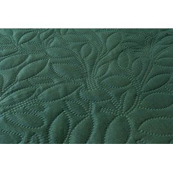 Zydante Home® Bedsprei Incl. 2 Hoezen -Dark Green Flowers - 220x240 cm + 2 * 60x70 cm