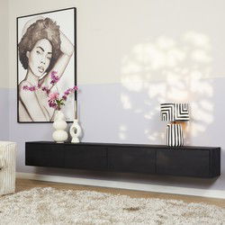 Starfurn Zwevend tv meubel Vision Black | 240 cm