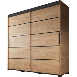 Meubella - Kledingkast Crown - Eiken - 200 cm