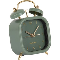 Karlsson - Wekker Metallic Glam Vierkant - Jungle groen